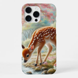 Spring woods with duck and fawn/deer iPhone 16 pro max case