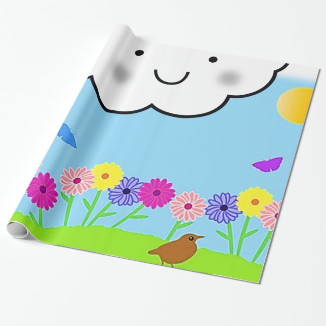 Spring Wrapping Paper (Unrolled)