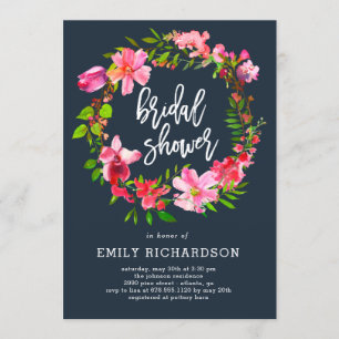 Spring Wreath EDITABLE COLOR Bridal Shower Invite