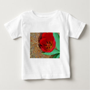 Spring yellow and Red Tulip Baby T-Shirt
