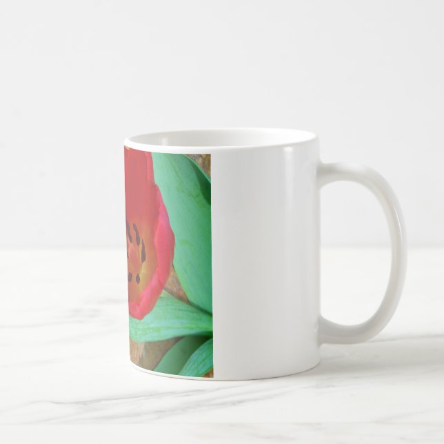 Spring yellow and Red Tulip Coffee Mug (Right)