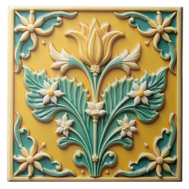 Spring Yellow Bloom Tile (Front)