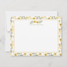 Spring Yellow Flowers Stationery