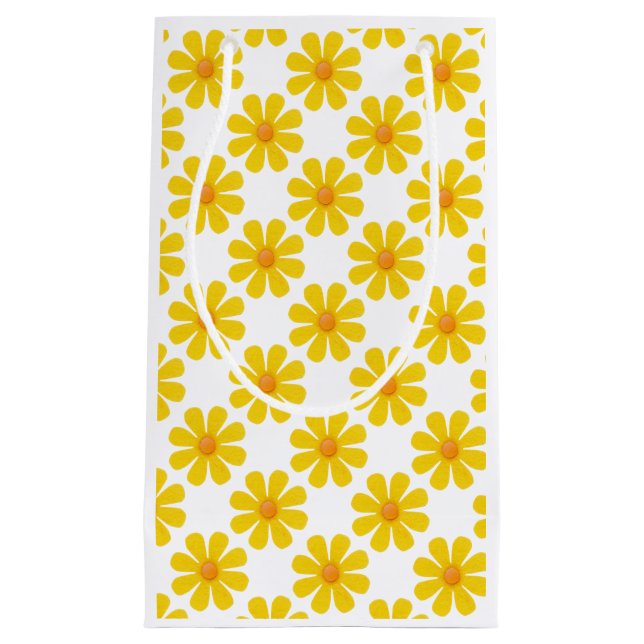 Spring Yellow Orange flowers for all occasions Small Gift Bag (Front)
