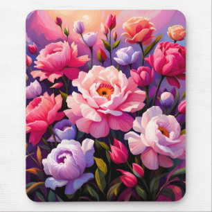 Spring Zen Sunrise Pink Blossom Garden  Mouse Mat