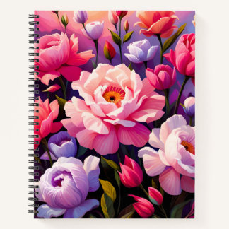Spring Zen Sunrise Pink Blossom Garden Notebook