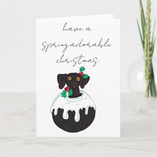 springador christmas pudding tree ornament card (Front)