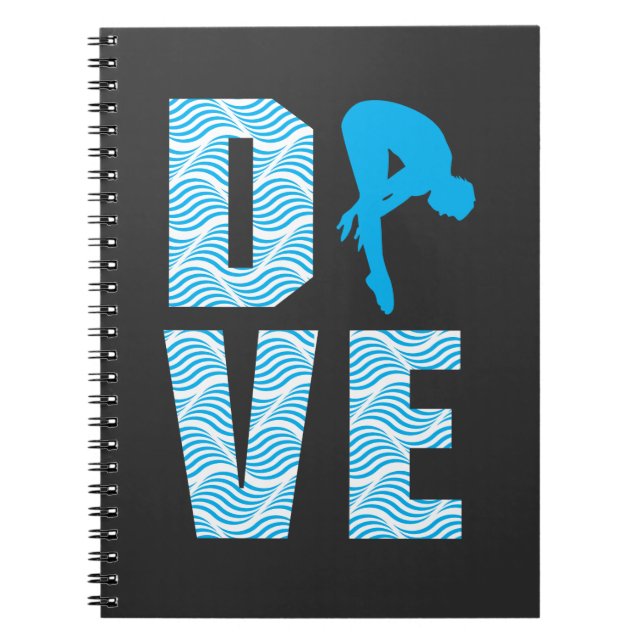 Springboard Diving Gift Diver Platform Springboard Notebook (Front)
