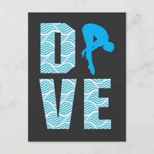 Springboard Diving Gift Diver Platform Springboard Postcard