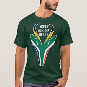 Springbok Face South Africa Flag T-Shirt