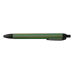 Springbok green and gold candy stripes black ink pen