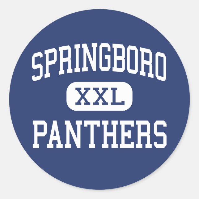 Springboro - Panthers - High - Springboro Ohio Classic Round Sticker (Front)