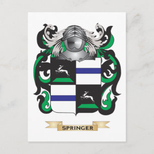 Springer Coat of Arms (Family Crest) Postcard