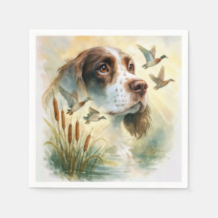 Springer Spaniel and Mallard Duck Double Exposure Napkin