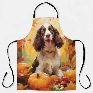Springer Spaniel Autumn Thanksgiving Apron