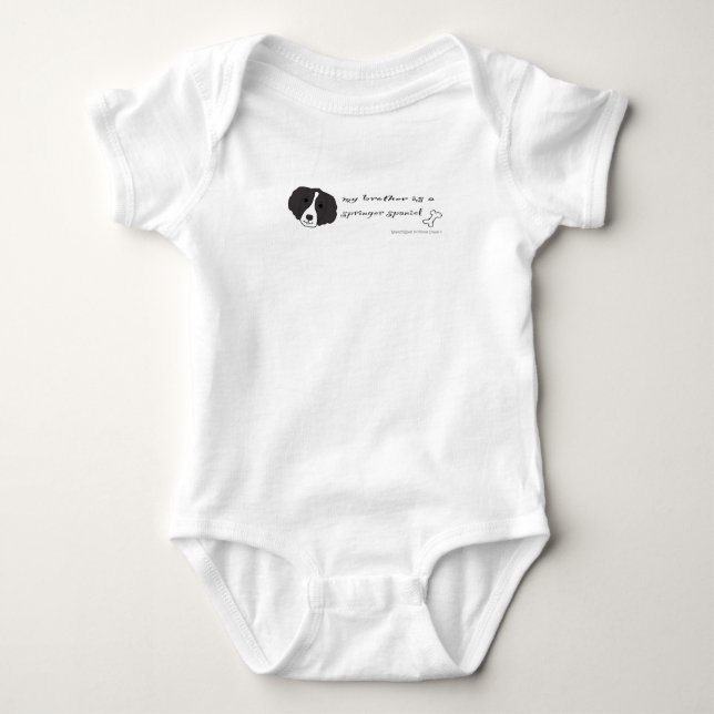 springer spaniel baby bodysuit (Front)