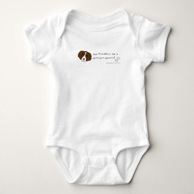 springer spaniel baby bodysuit (Front)