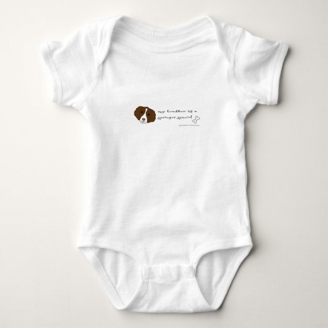 springer spaniel baby bodysuit (Front)