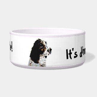 Springer Spaniel Black and White Dog Art