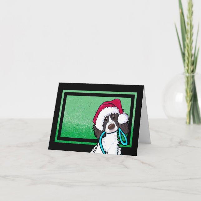Springer Spaniel Christmas Holiday Card (Front)