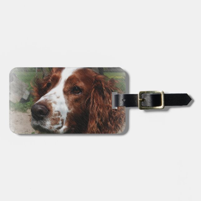 Springer Spaniel Dog Art Luggage Tag (Front Horizontal)