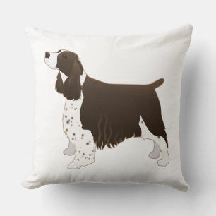 Springer Spaniel Dog Basic Breed Silhouette Brown Cushion