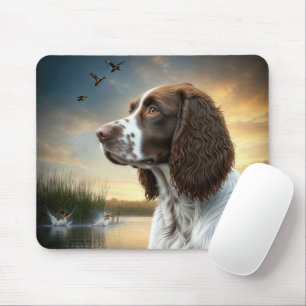 Springer Spaniel Dog By a Duck Pond Mouse Mat