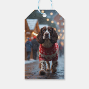 Springer Spaniel Dog Christmas Snow Holiday Gift Tags