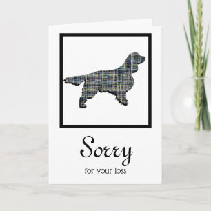Springer Spaniel Dog Silhouette Pet Sympathy Card