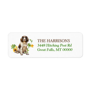 Springer Spaniel Dog Sunflower Wreath
