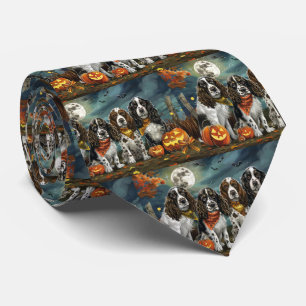 Springer Spaniel Halloween Spooky Tie
