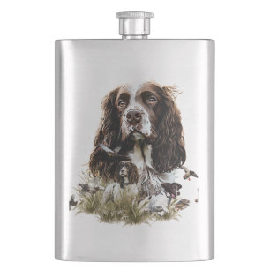 Springer Spaniel Hip Flask