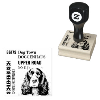 Springer Spaniel modern Rubber Stamp