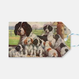 Springer Spaniel mum and puppies Gift Tags