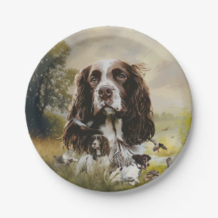 Springer Spaniel Paper Plate