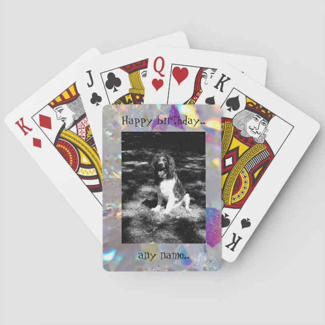 Springer spaniel playing cards. cards (Back)