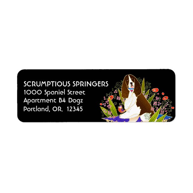 SPRINGER SPANIEL - Return Address Labels Customise (Front)