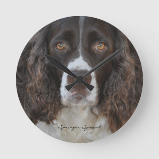 Springer Spaniel Round Wall Clock