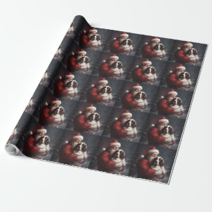 Springer Spaniel Santa Claus Festive Christmas Wrapping Paper