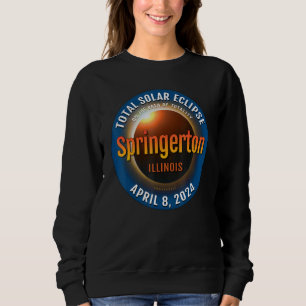 Springerton Illinois IL Total Solar Eclipse 2024 3 Sweatshirt