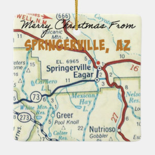 Springerville Arizona Ceramic Ornament