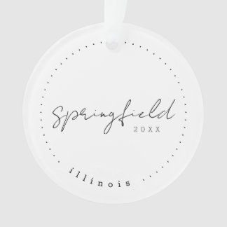 Springfield, IL Travel United States Simple Ornament