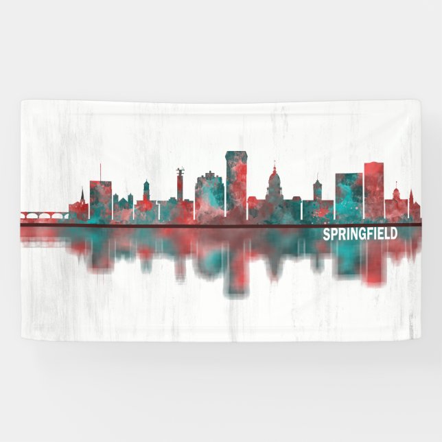 Springfield Illinois Skyline Banner (Horizontal)