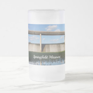 Springfield Lake Missouri Dam Frosted Glass Beer M Mug