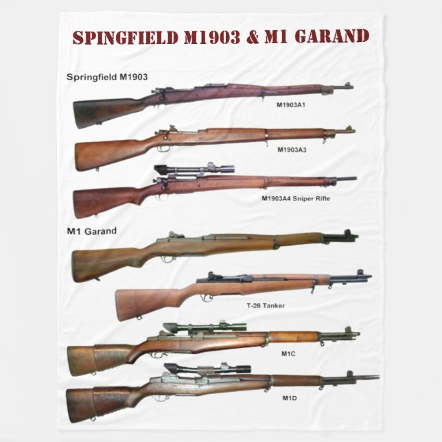 SPRINGFIELD M1903 & M1 GARAND FLEECE BLANKET (Front)
