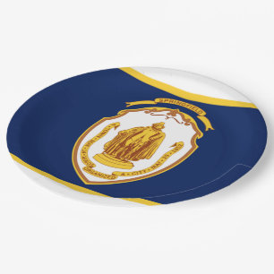 Springfield (Massachusetts) city flag Paper Plate