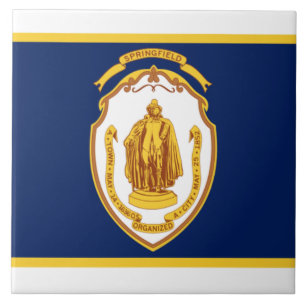 Springfield (Massachusetts) city flag Tile