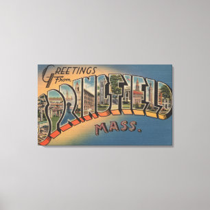 Springfield, Massachusetts - Large Letter 2 Canvas Print