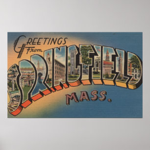 Springfield, Massachusetts - Large Letter 2 Poster
