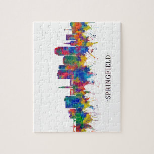 Springfield Massachusetts Skyline Jigsaw Puzzle